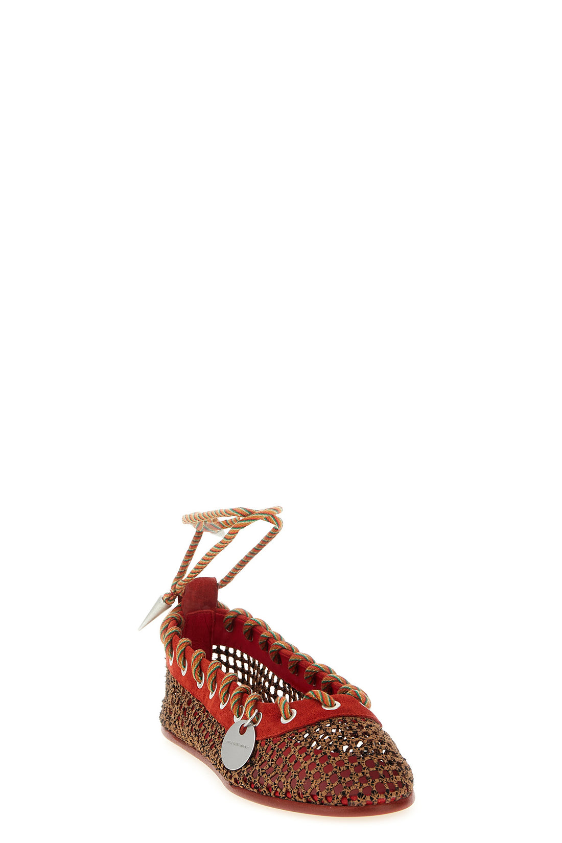 KIKO KOSTADINOV 39 reticella ballet flats in mesh and suede fabric