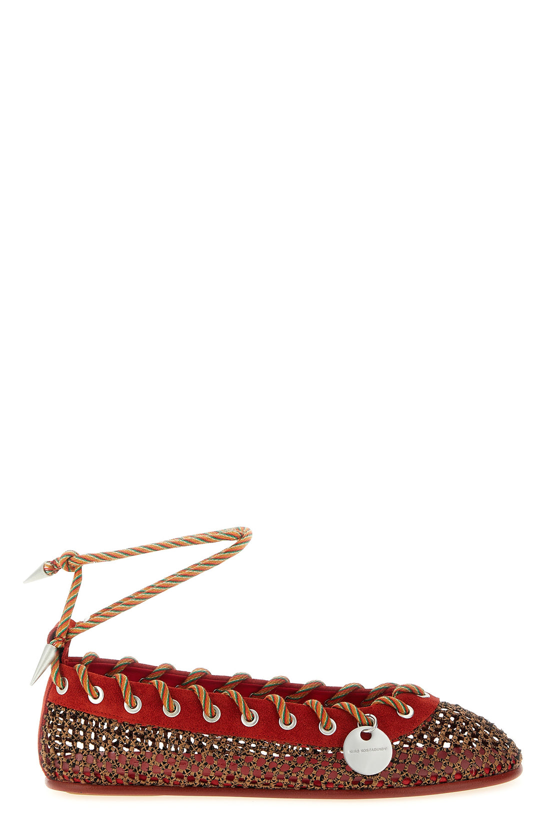 KIKO KOSTADINOV 39 reticella ballet flats in mesh and suede fabric