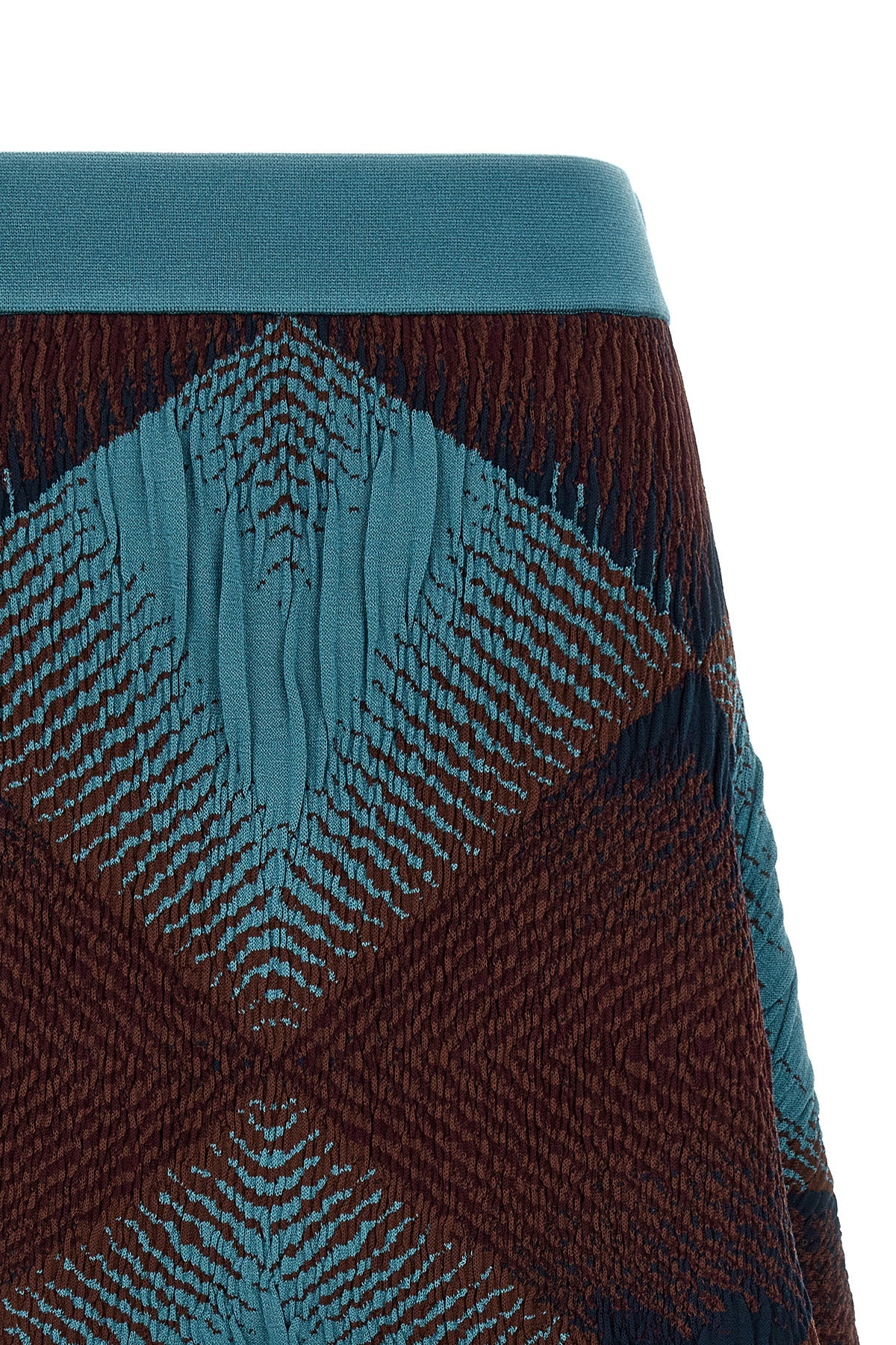 ikat argyle jacquard knit skirt