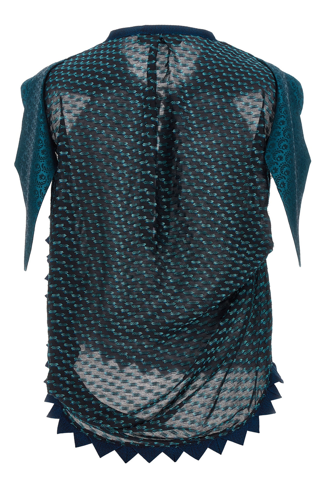 KIKO KOSTADINOV 38 weathervane top in silk and light wool blend