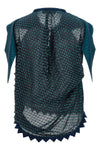 weathervane top in silk and light wool blend