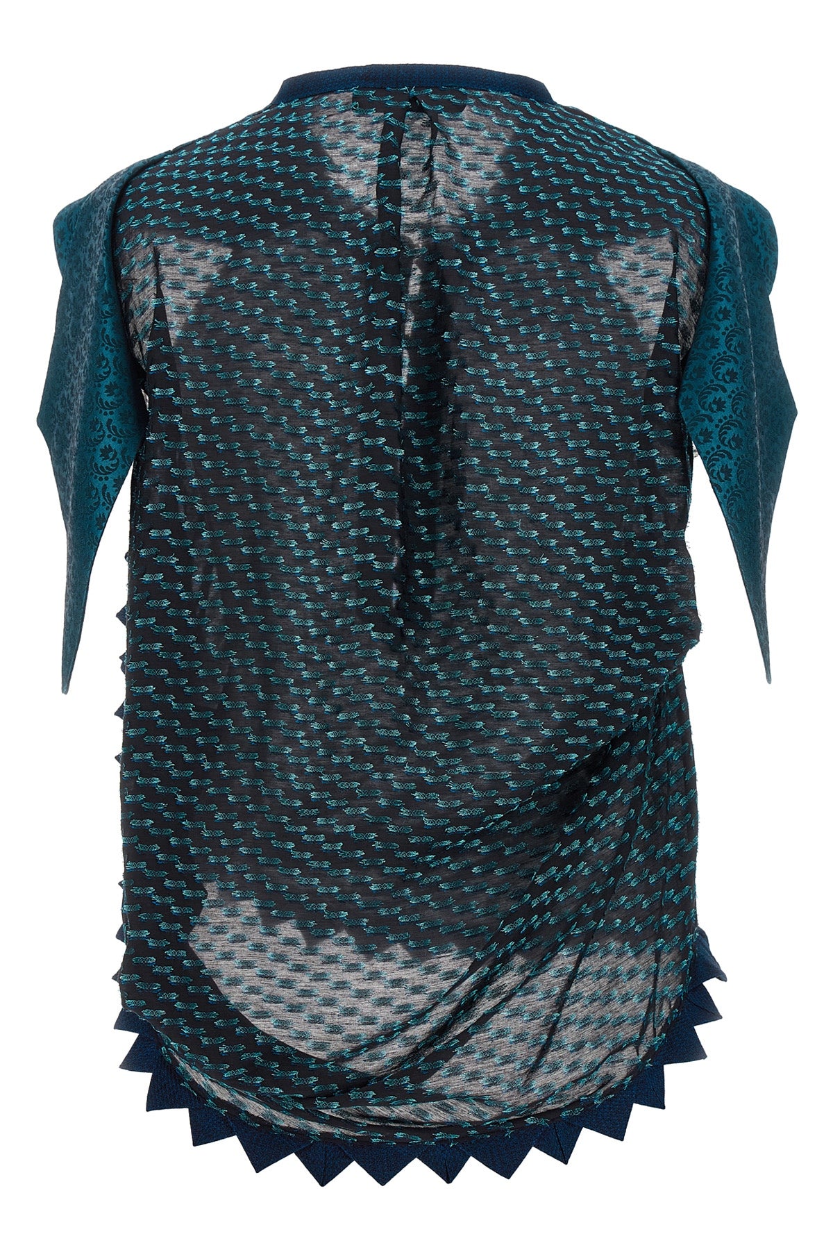 weathervane top in silk and light wool blend
