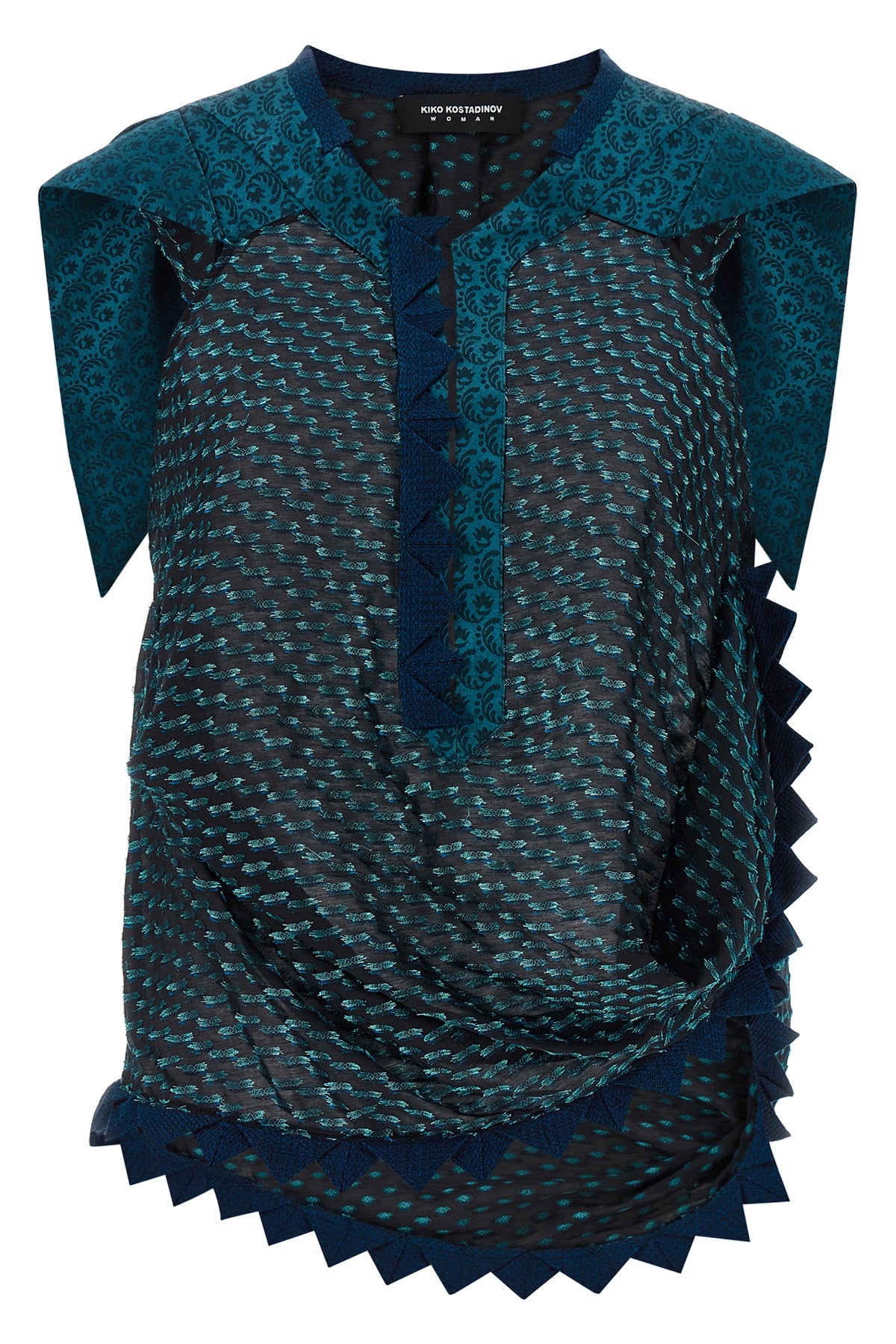 weathervane top in silk and light wool blend