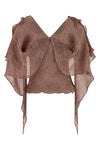 plexus striped linen and silk blend blouse