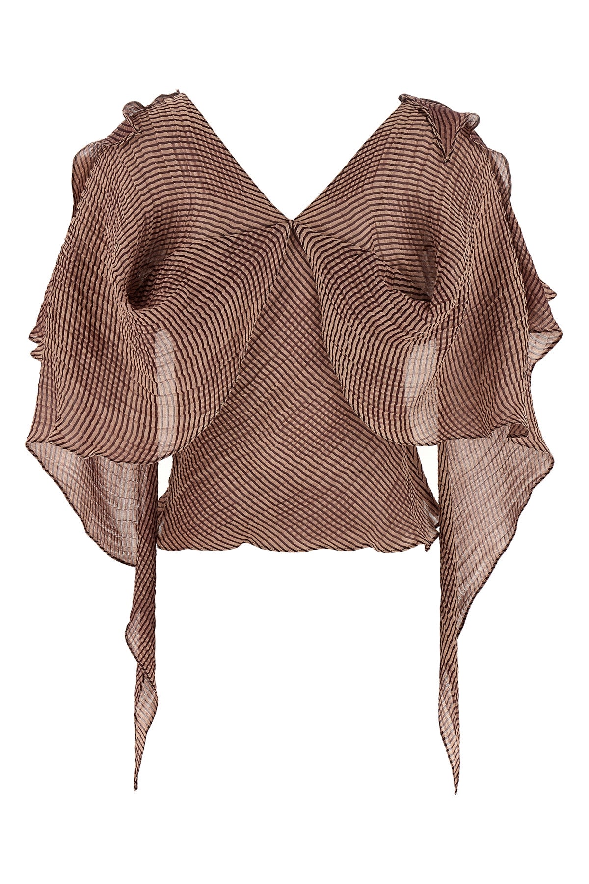 plexus striped linen and silk blend blouse