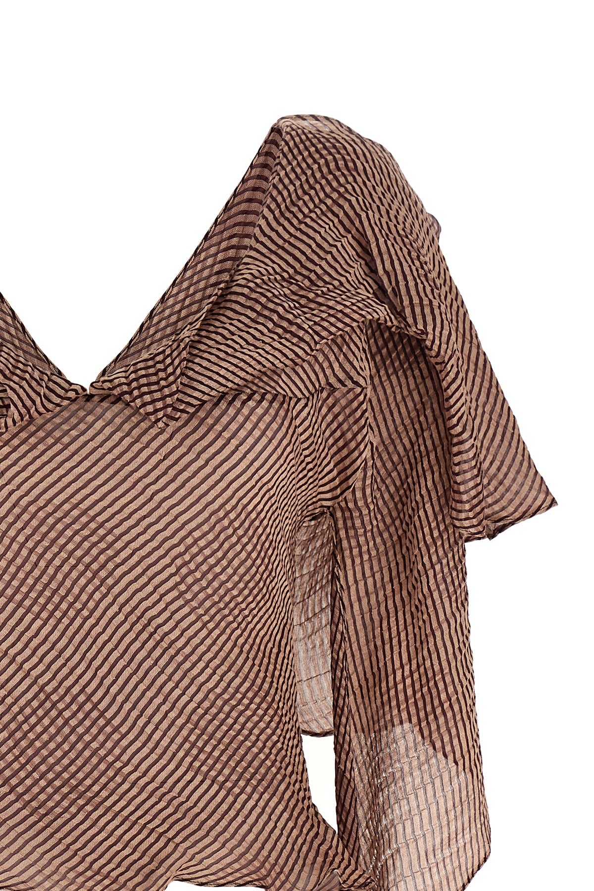 plexus striped linen and silk blend blouse