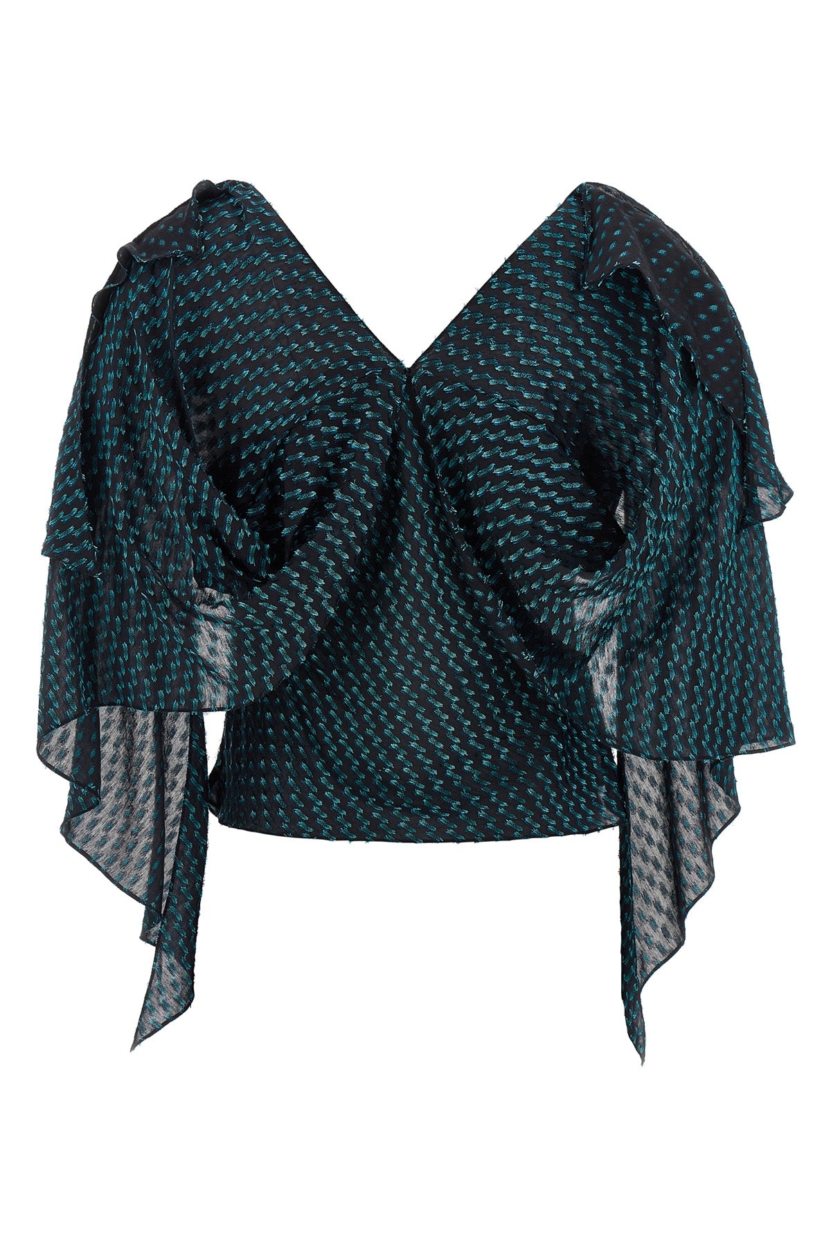 plexus blouse in silk and light wool blend