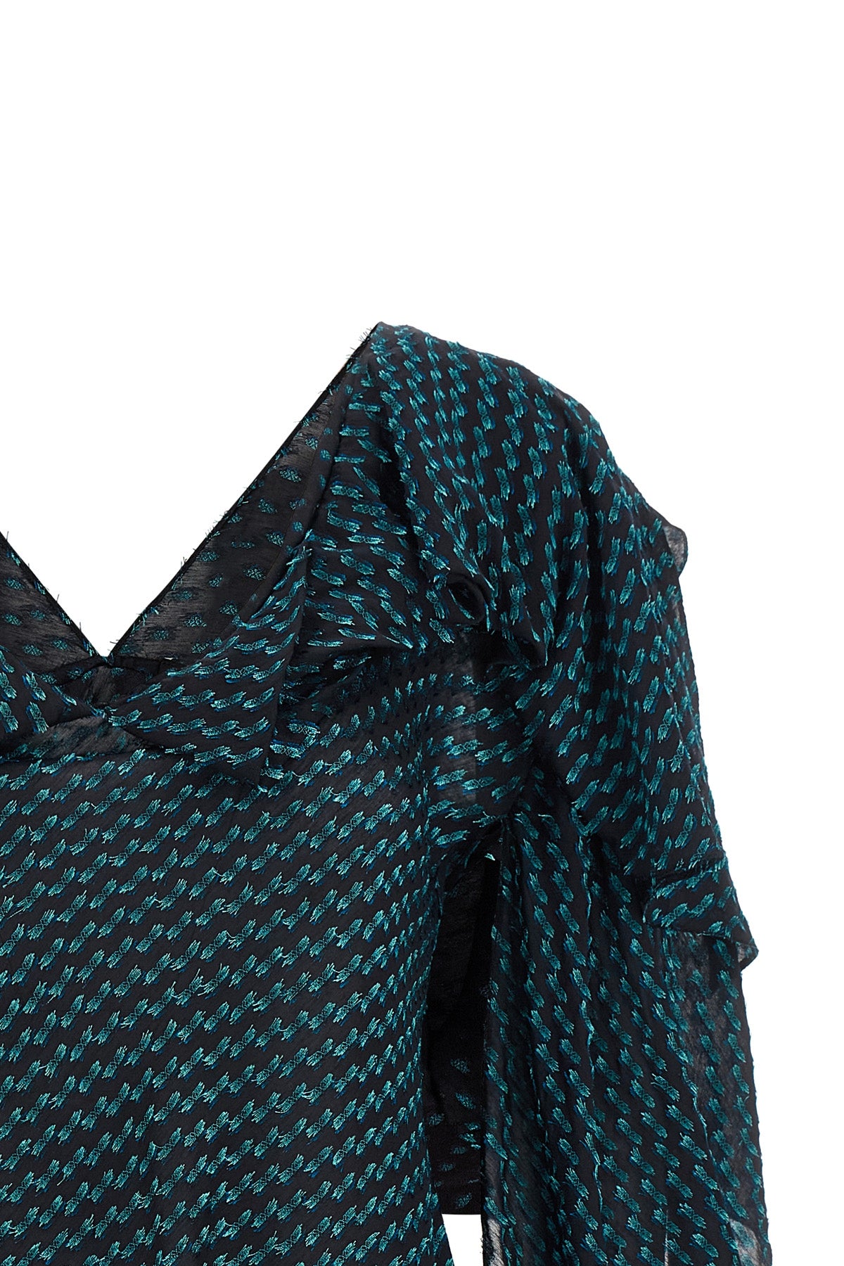 plexus blouse in silk and light wool blend