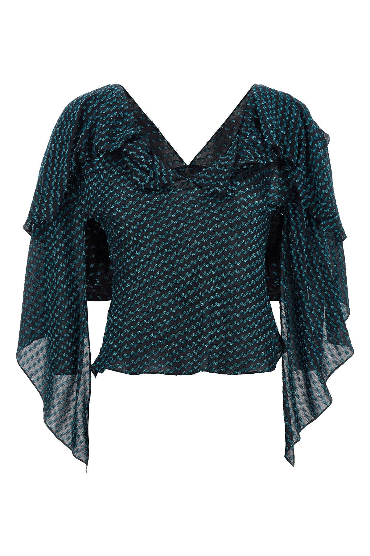 plexus blouse in silk and light wool blend