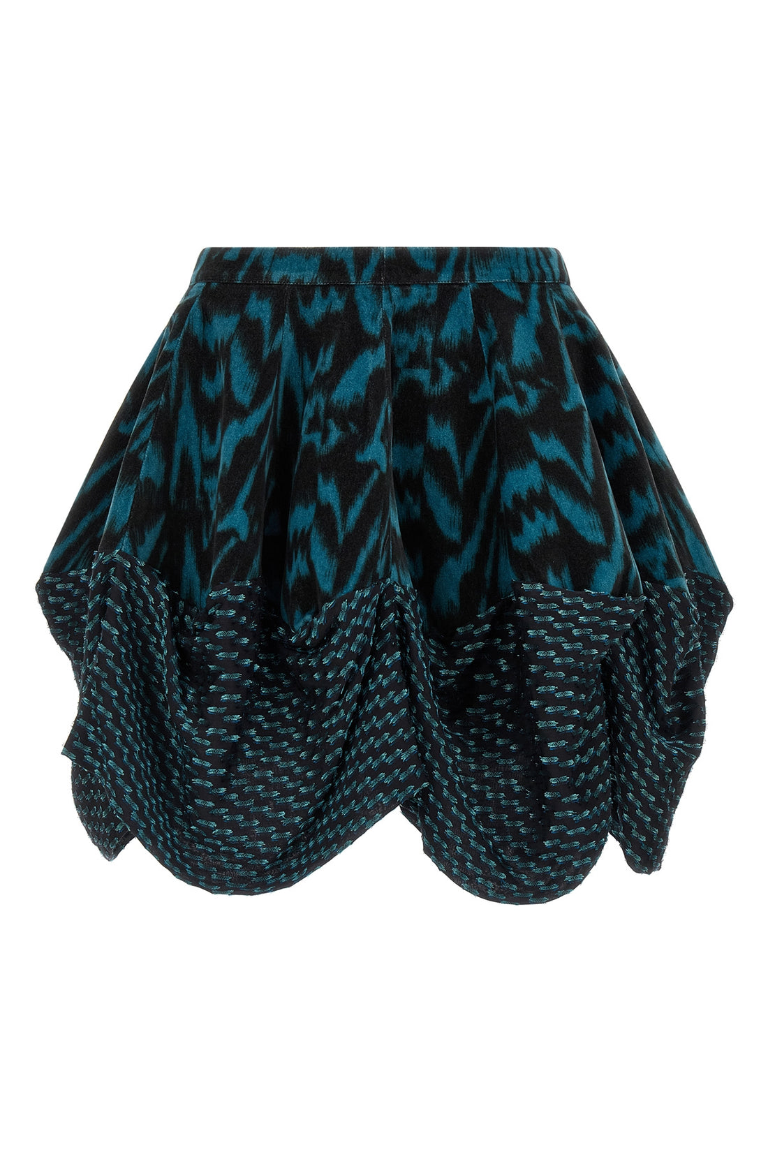 KIKO KOSTADINOV 38 mini evelyn skirt in cotton velvet