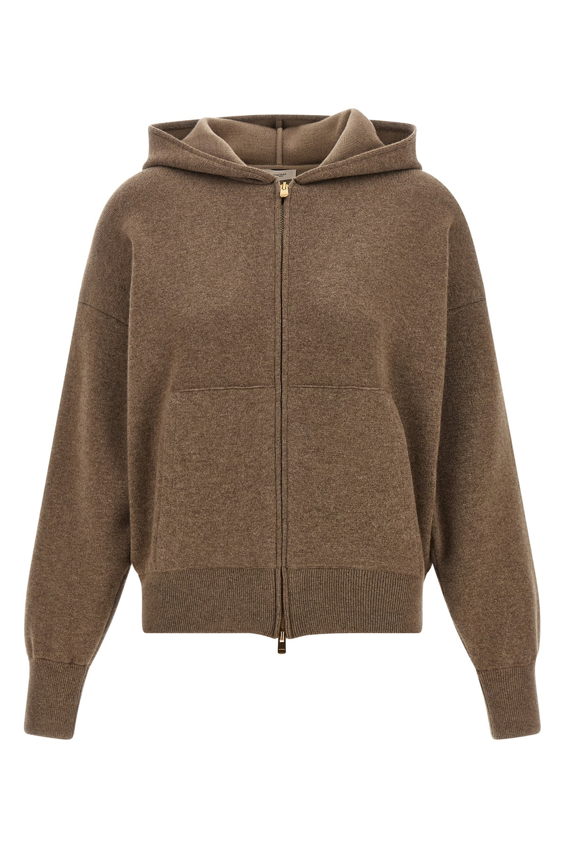 AGNONA M agnona hooded sweater redefines the concept of casual wear through a lens of abs