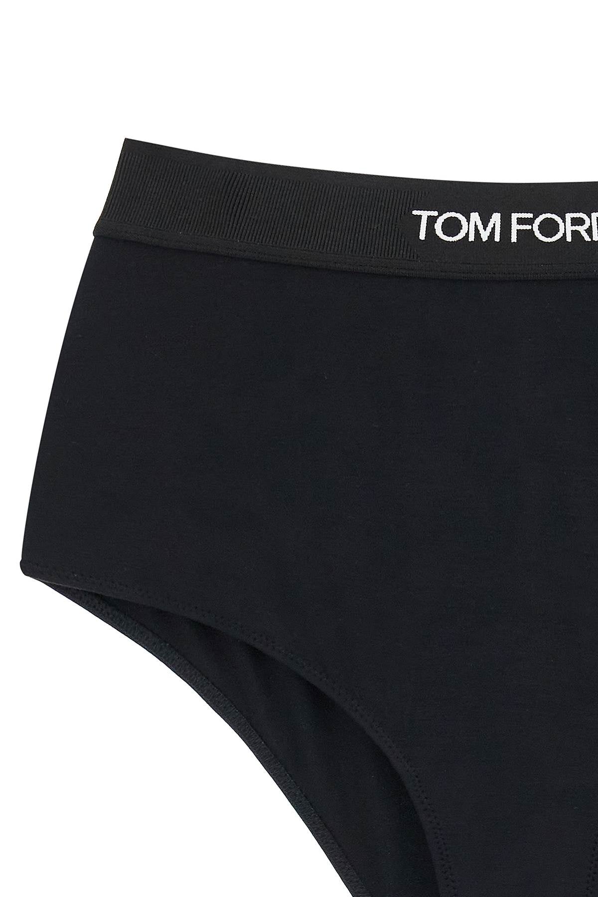 high-waisted underwear briefs with logo band