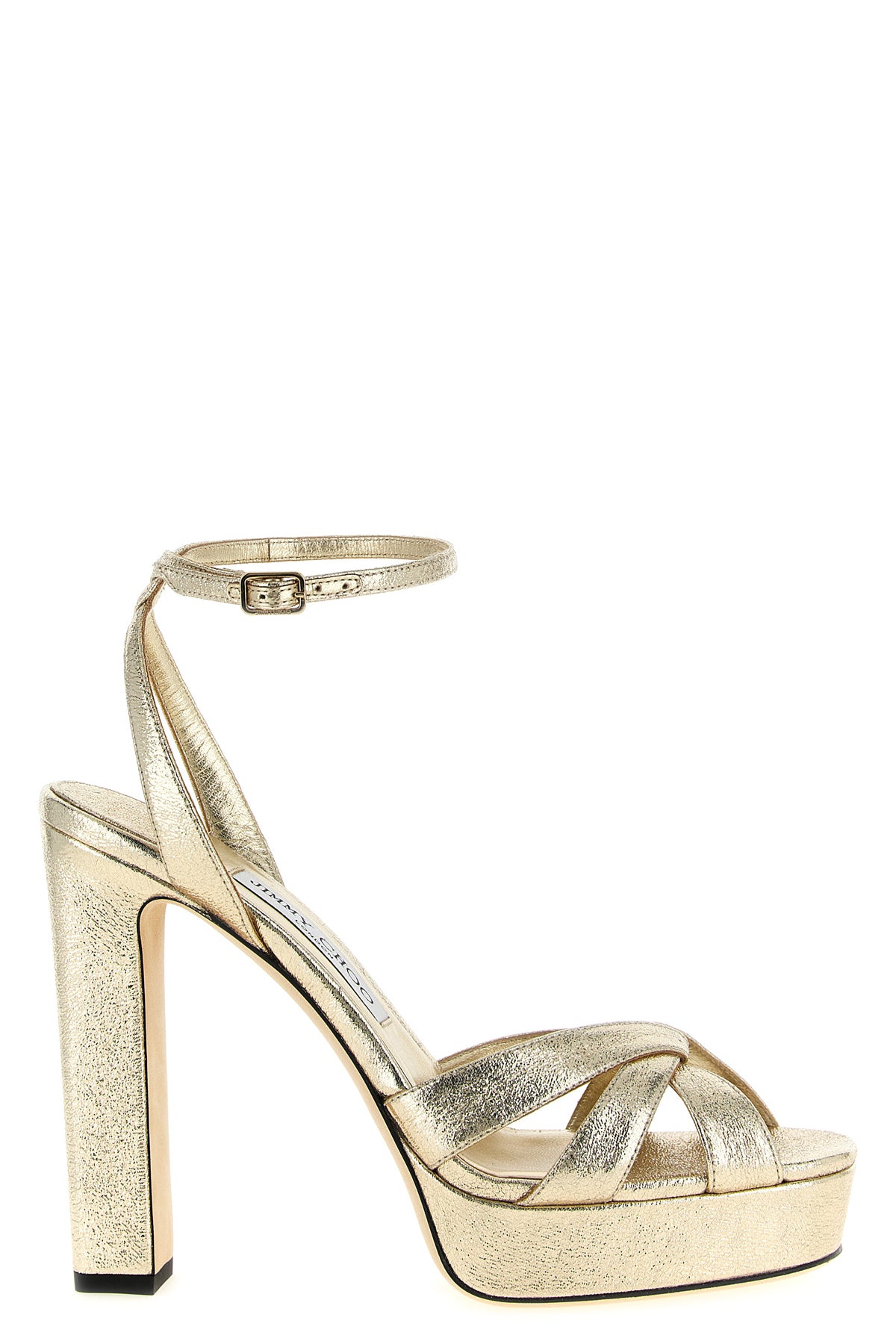 the jimmy choo kove sandal defines a new proportion through bold lines and scu