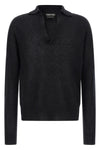 cashmere and silk knit polo shirt