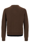 contrast layered wool and cashmere blend cardigan