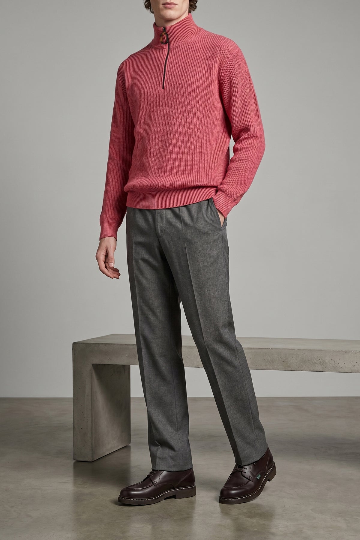 wool and cotton knit medium weight yarn sweater