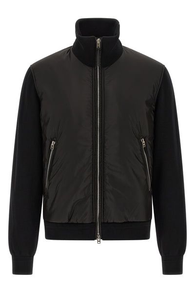 extra fine merino wool bomber jacket
