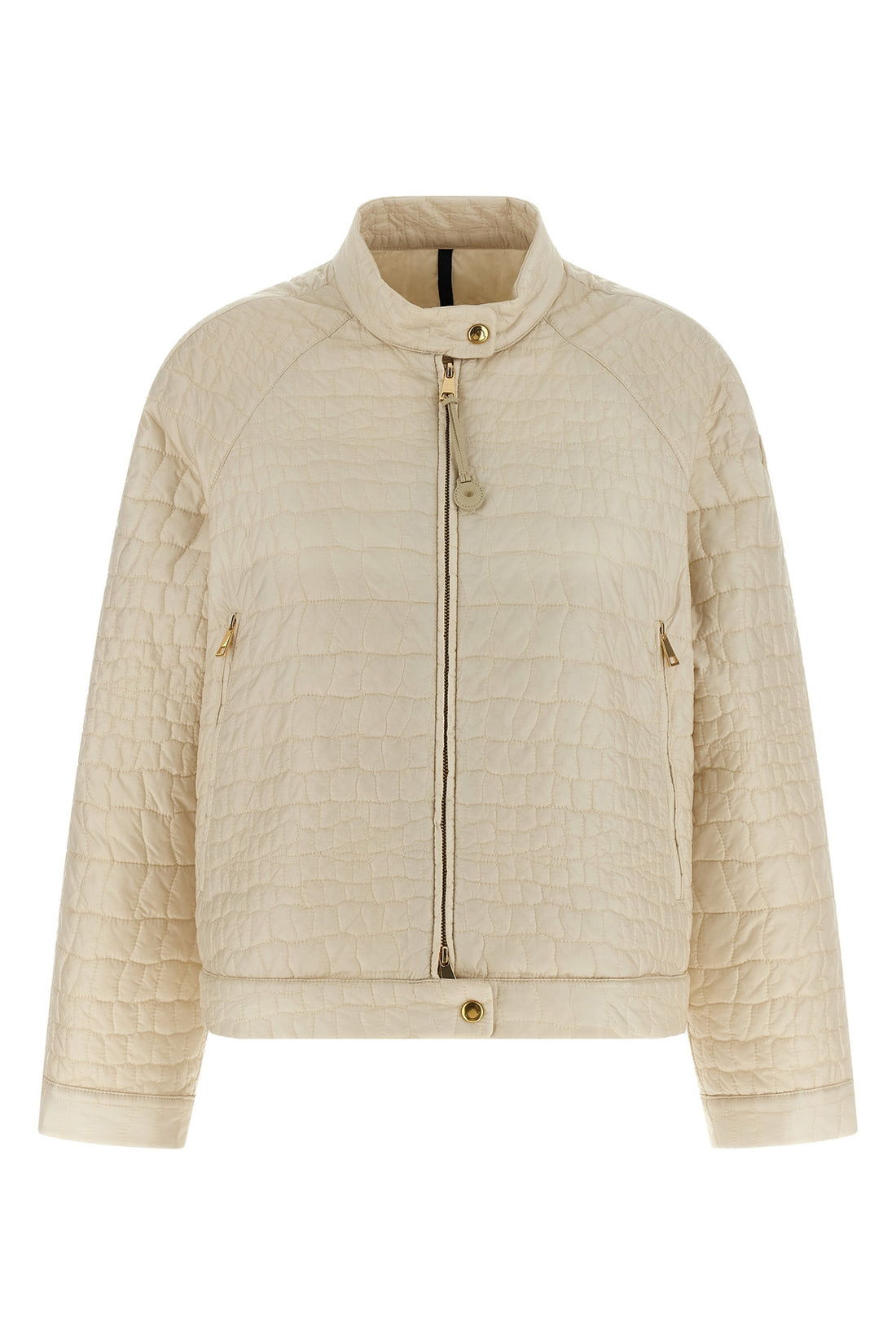 MONCLER 0 aubrietaa quilted tech fabric down jacket