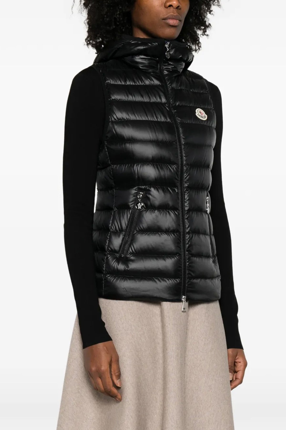 glygosse quilted and goose feather padded vest in saison longue