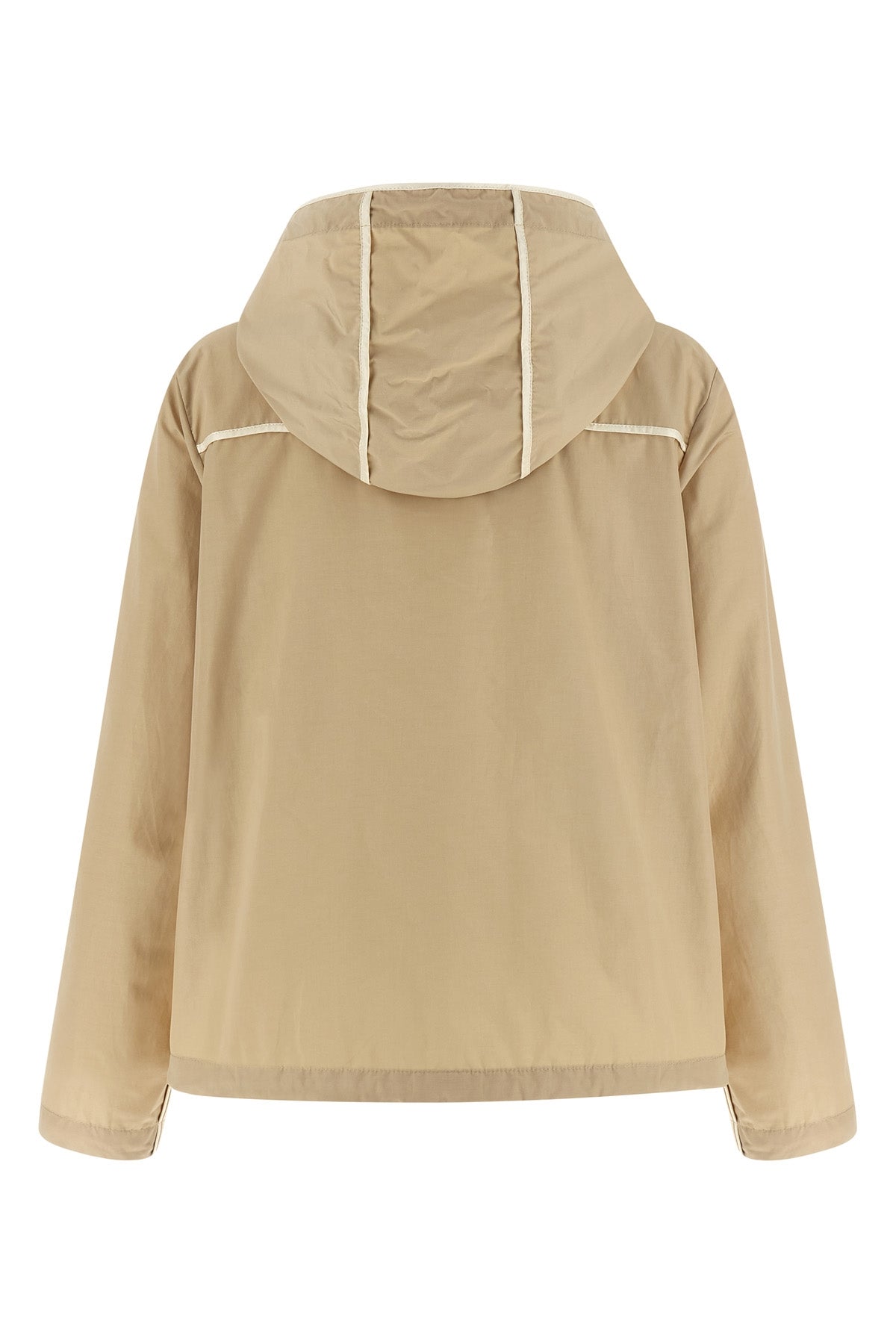 sarracenia hooded jacket in poplin-effect technical fabric