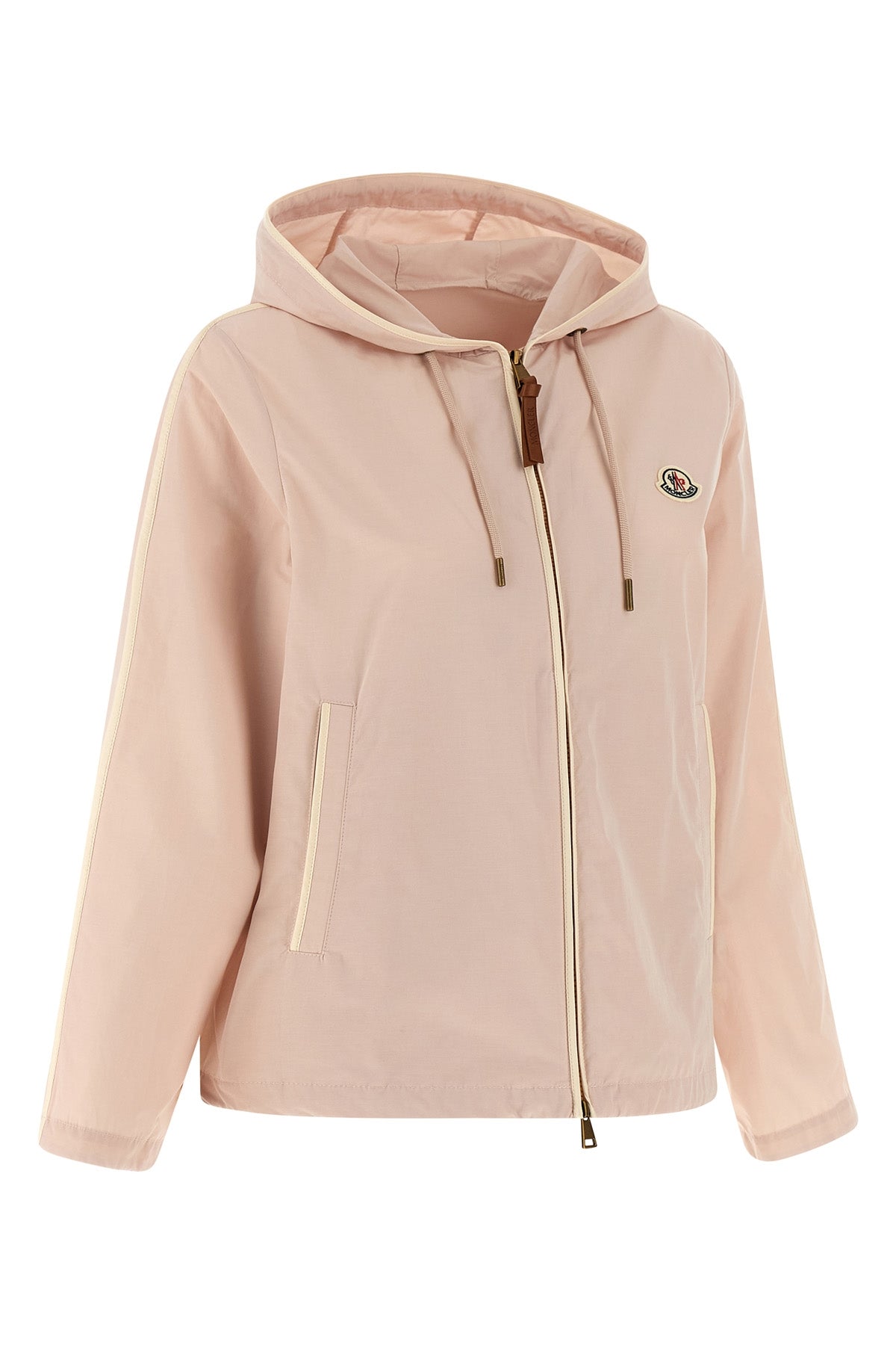 sarracenia hooded jacket in poplin-effect technical fabric