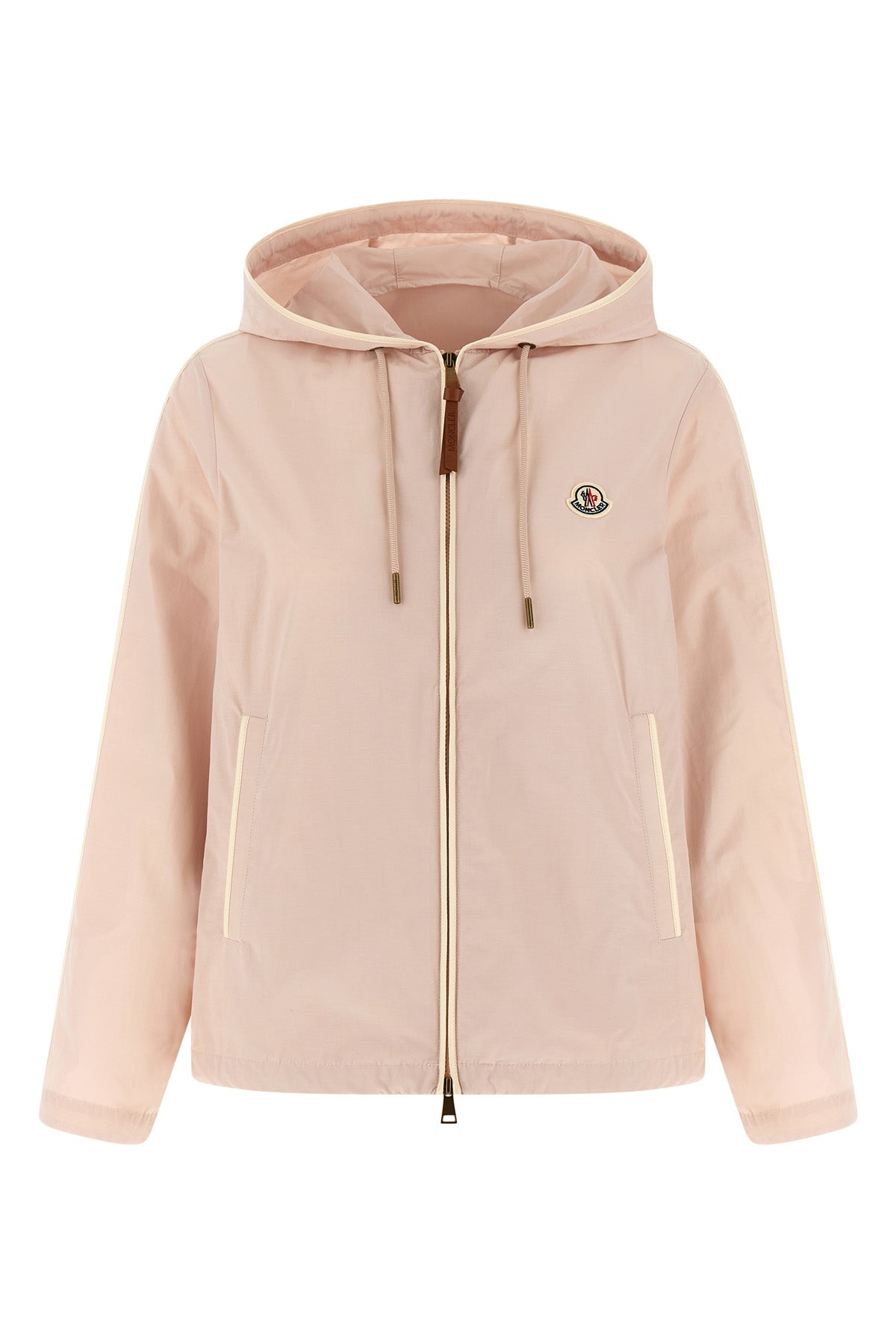 sarracenia hooded jacket in poplin-effect technical fabric