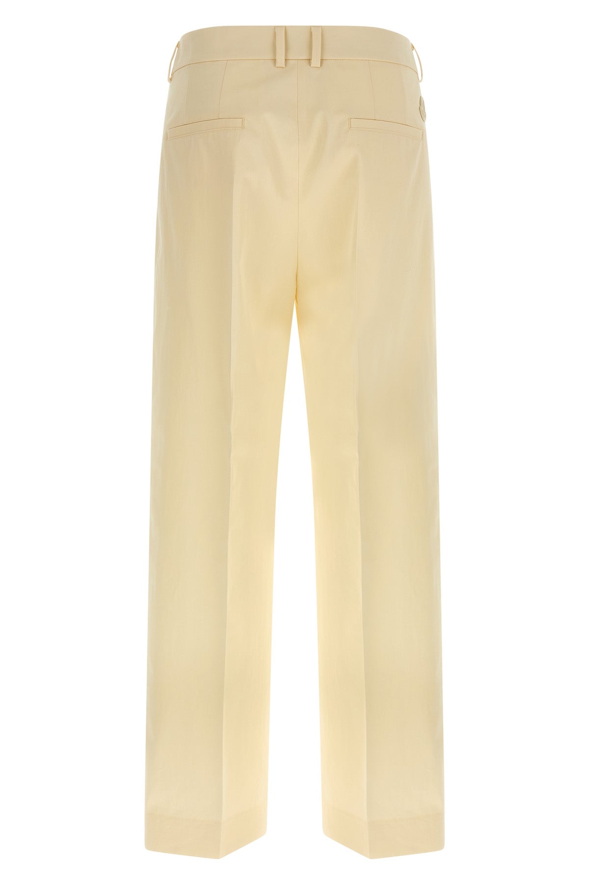 tailored cotton gabardine trousers