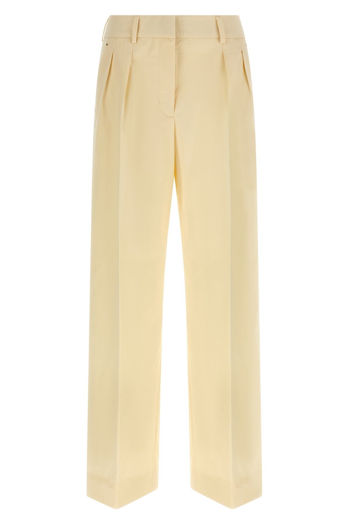 tailored cotton gabardine trousers