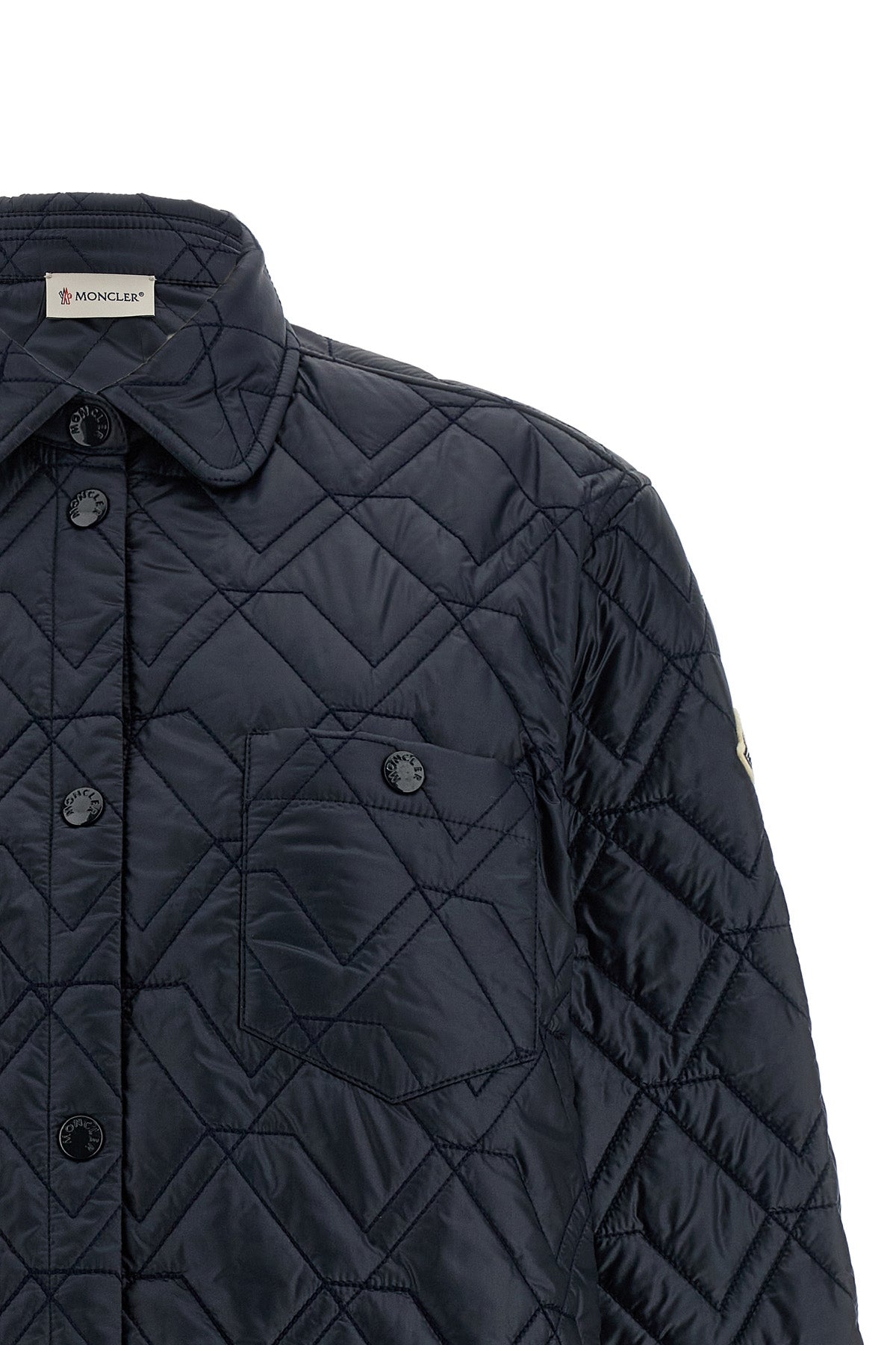 diamond quilted saison longue overshirt