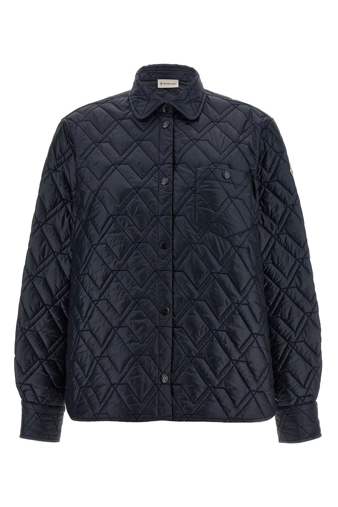 MONCLER 38 diamond quilted saison longue overshirt