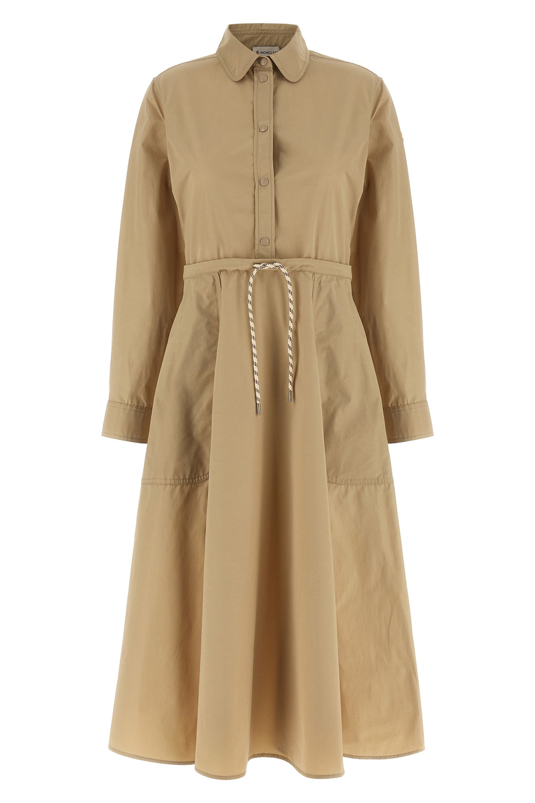 MONCLER 38 chemisier midi dress in technical poplin
