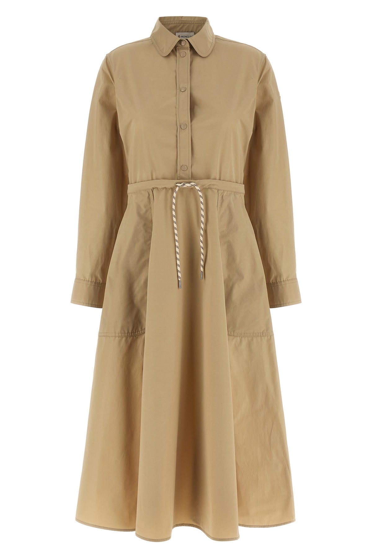 chemisier midi dress in technical poplin