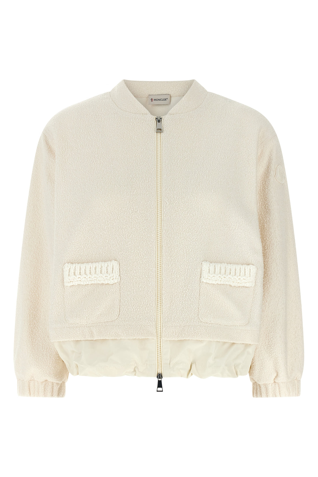 MONCLER M cardigan in light bouclé fabric