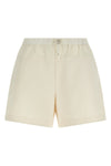 lightweight bouclé fabric shorts