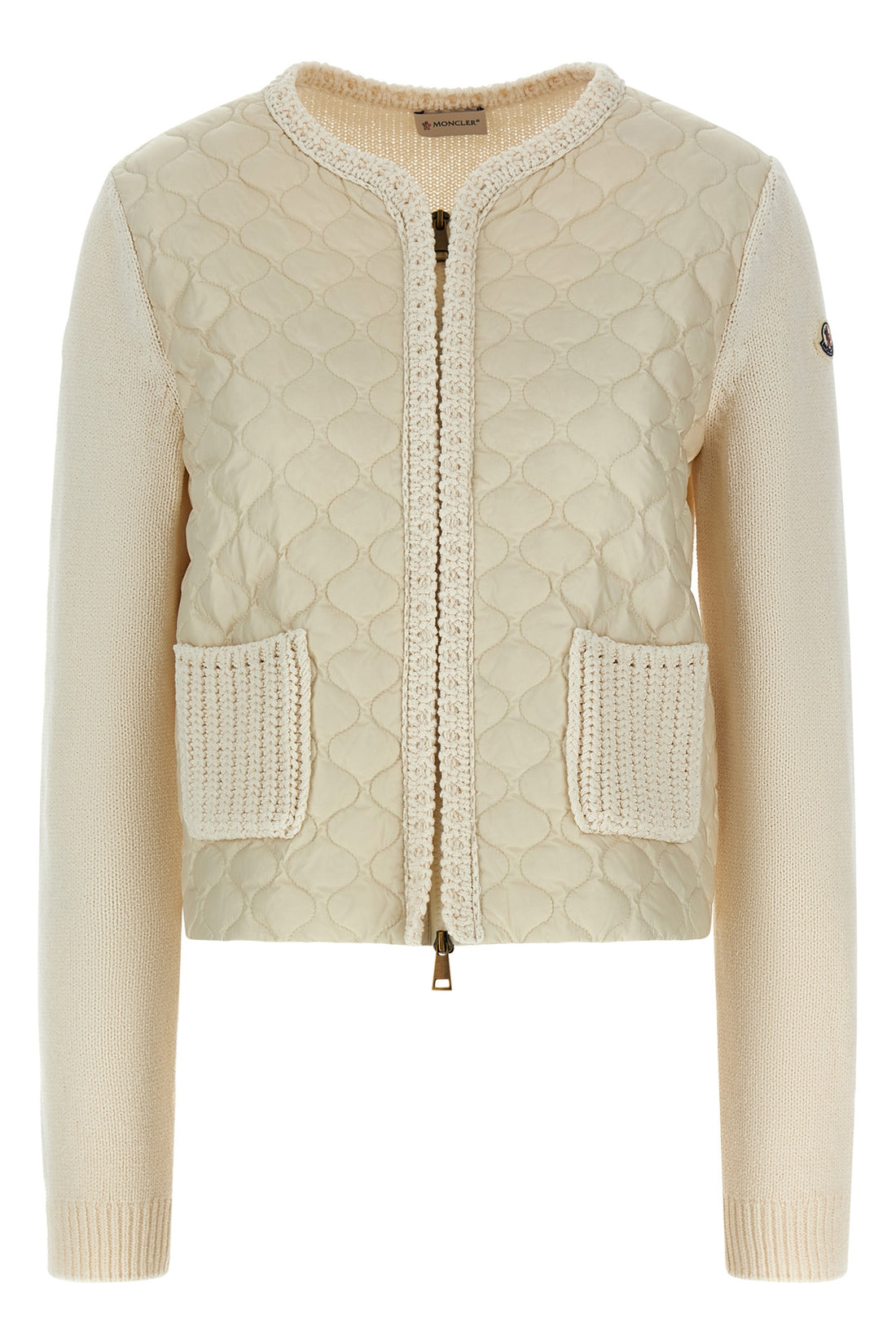 MONCLER L cotton knit cardigan of average weight 5 fineness