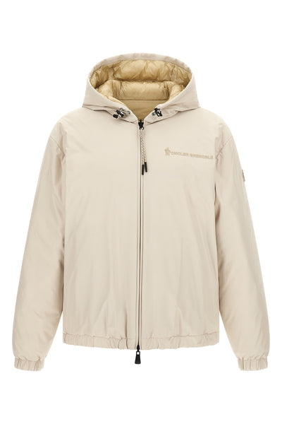 reversible berguns down jacket in technical fabric and quilted nylon