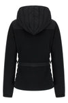 hoodie in polyester and viscose blend doubled fabric