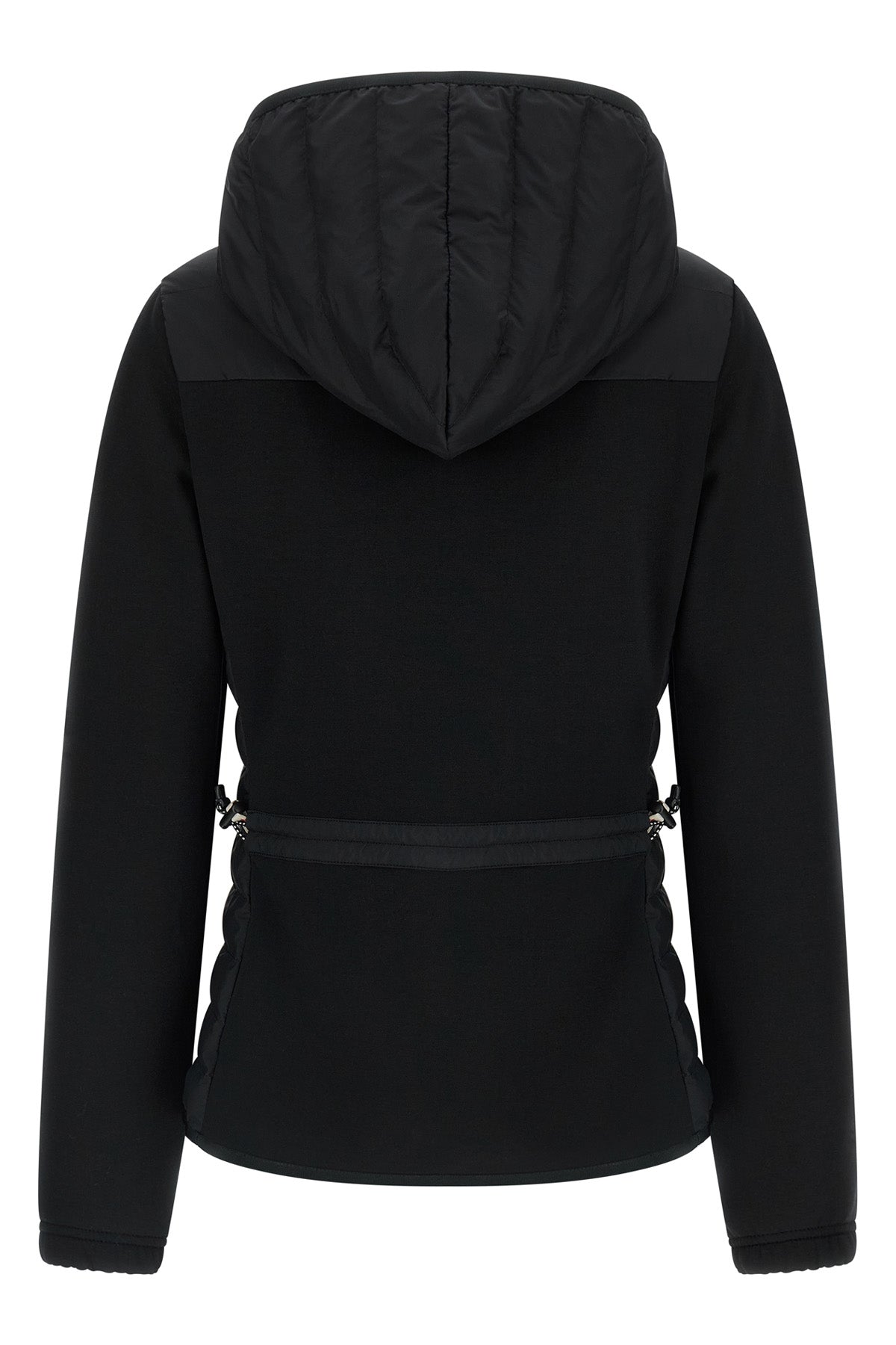 hoodie in polyester and viscose blend doubled fabric