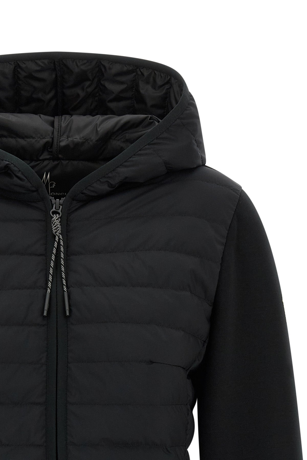 hoodie in polyester and viscose blend doubled fabric