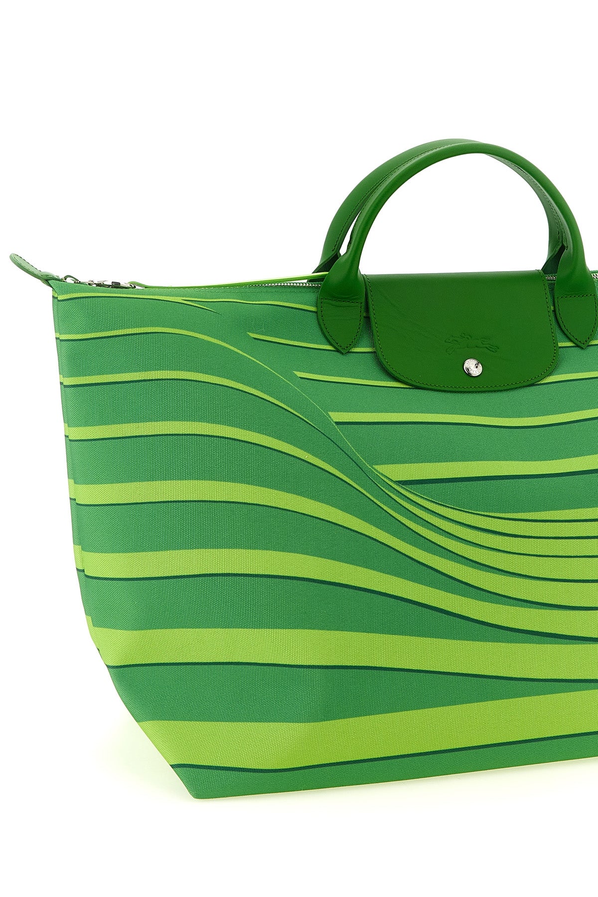 the longchamp le pliage maison unique travel bag stands out for its trapezoidal