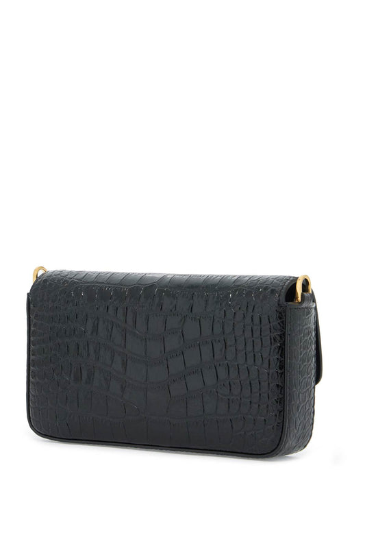 mini wallis crocodile print leather bag.