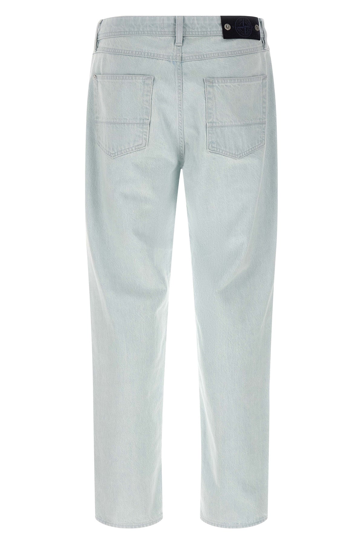 indigo denim jeans in bleached cotton