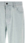 indigo denim jeans in bleached cotton