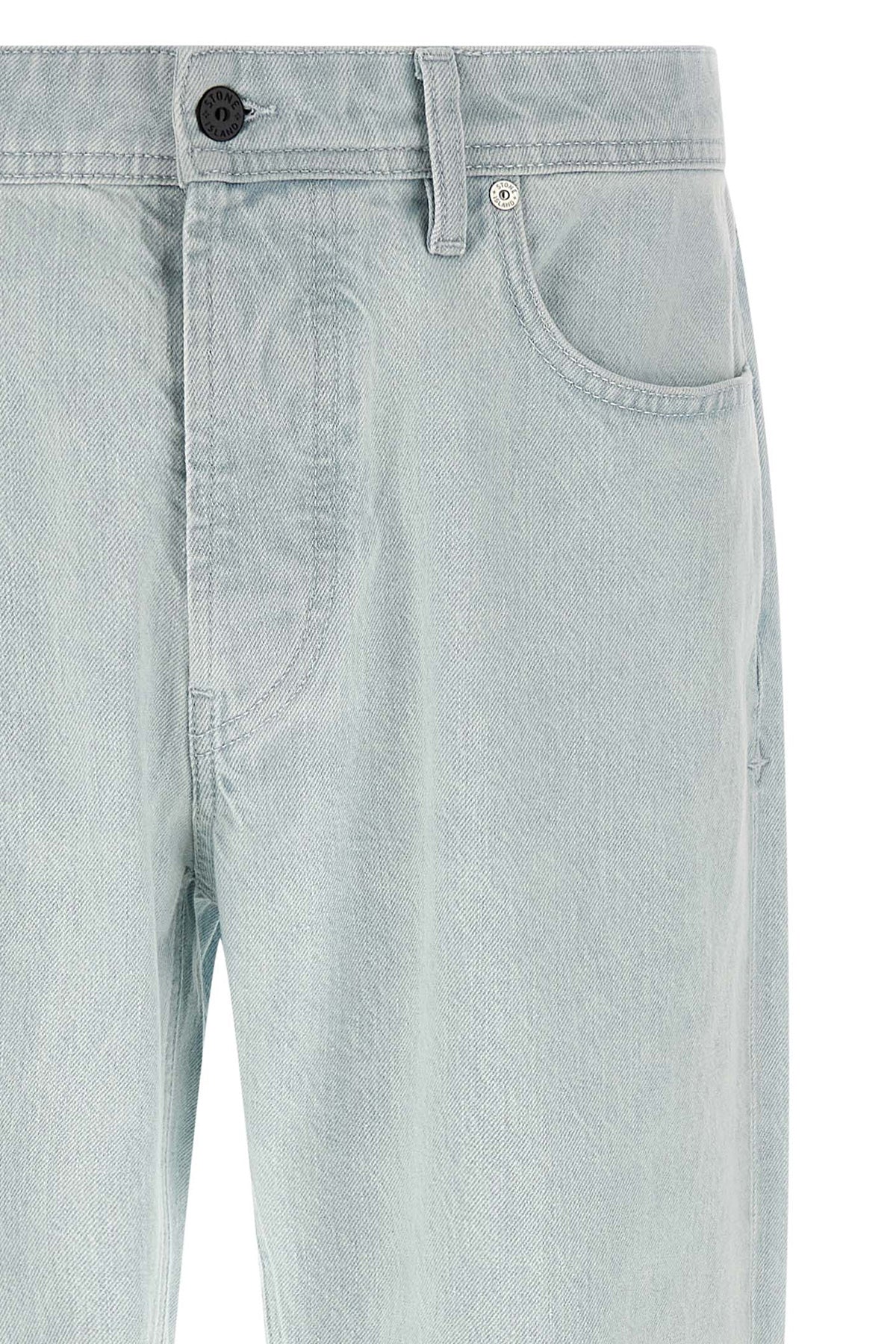 indigo denim jeans in bleached cotton