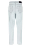 indigo denim jeans in bleached cotton