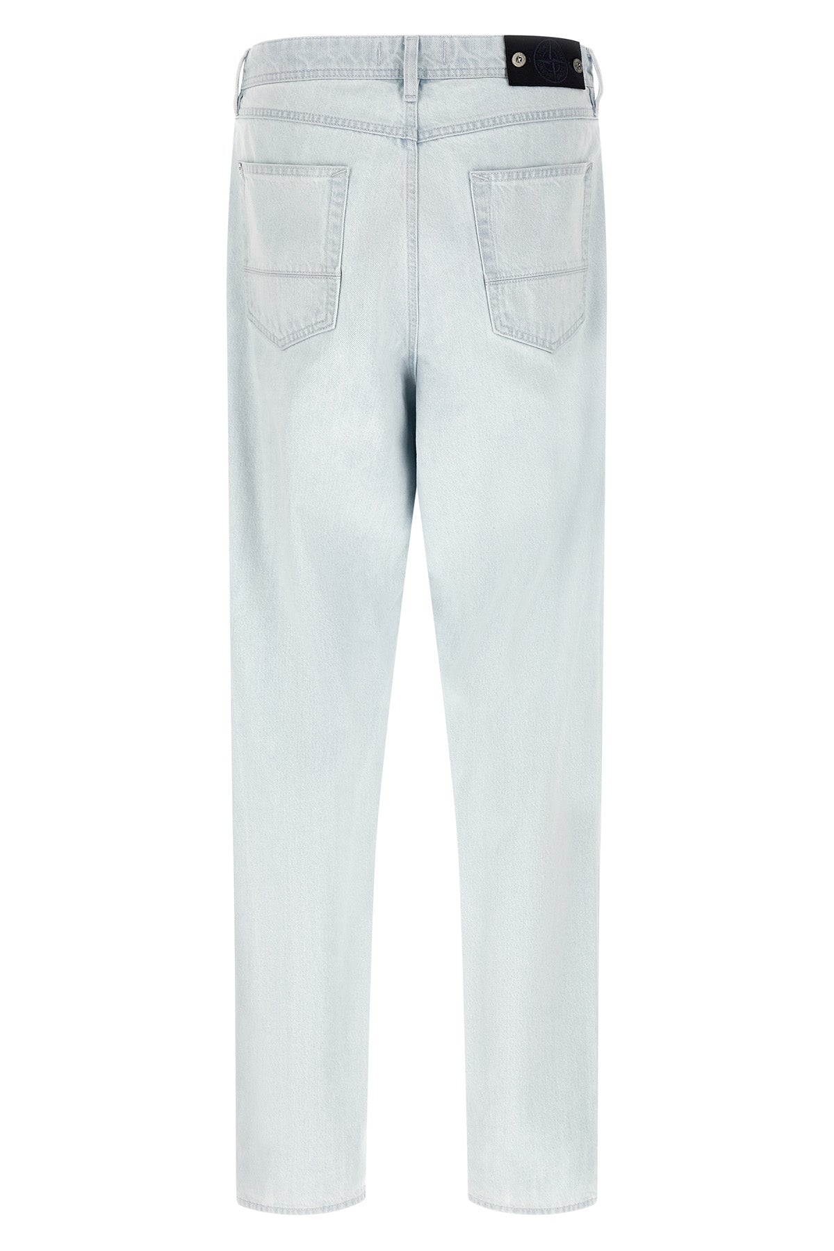 indigo denim jeans in bleached cotton
