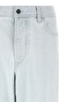 indigo denim jeans in bleached cotton