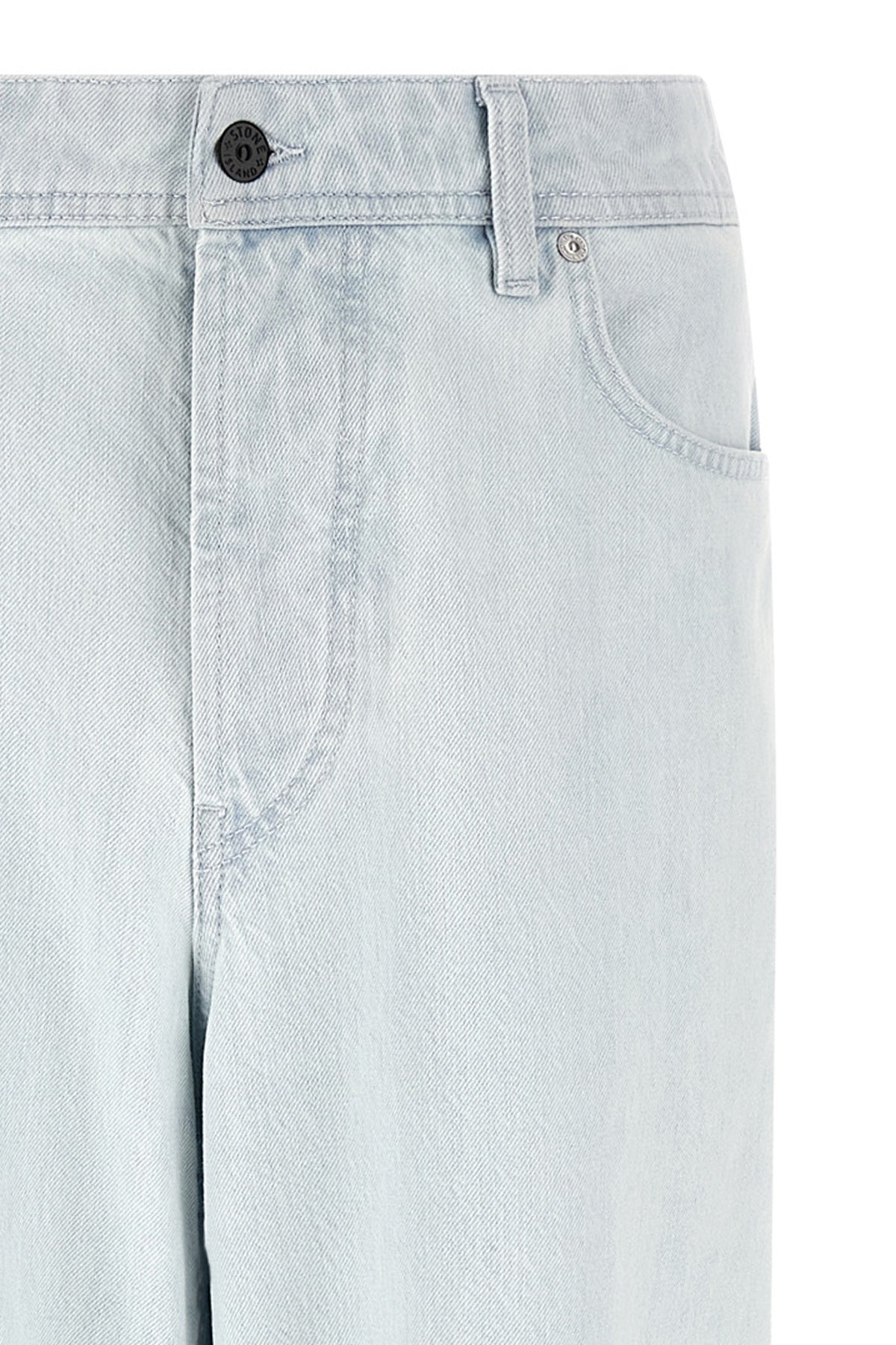 indigo denim jeans in bleached cotton