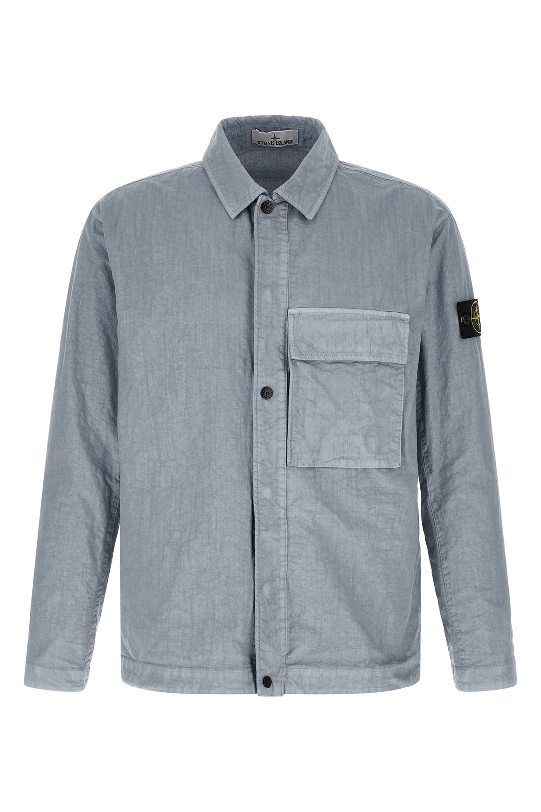 STONE ISLAND XL panama woven calendered fabric 1200003 overshirt