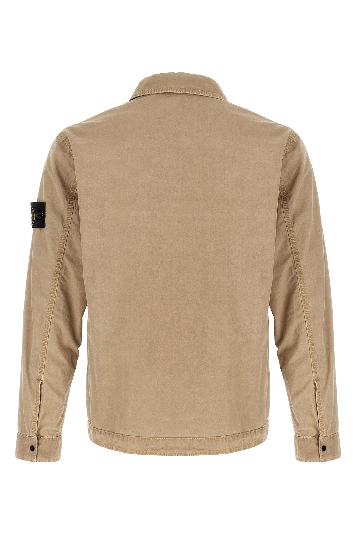 1200008 overshirt in garment-dyed brushed cotton canvas